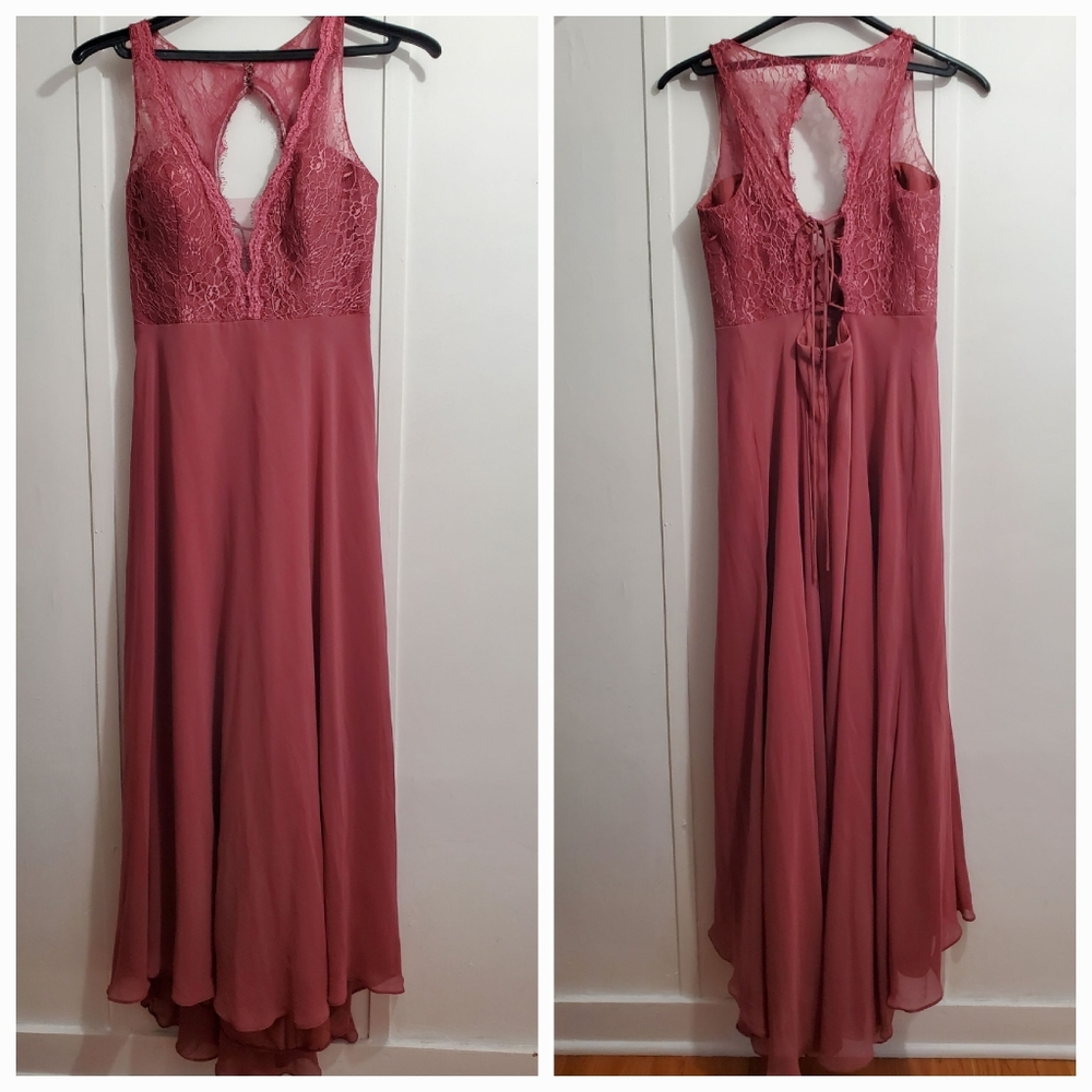 AZAZIE Desert Rose Bridesmaide Maxi Dress Size 14